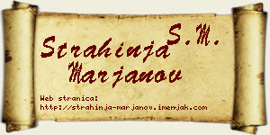 Strahinja Marjanov vizit kartica